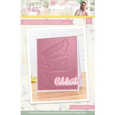 Crafter's Companion Garden Party Embossingfolder - Towering Teacups